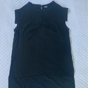 Black Artificial Silk Top (size unknown)